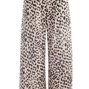 ALICE + OLIVIA Athena Wide Leg Leopard Pants Size 0 **Tailored for 5ft**